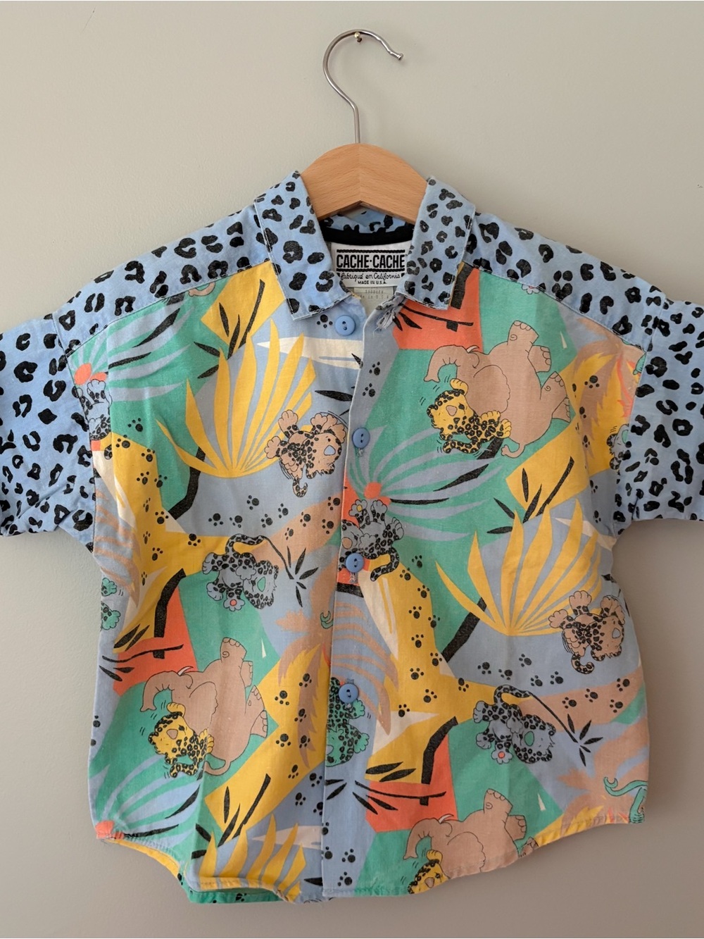VTG Cache Multicolor Kids Short Sleeve Button-Down Shirt